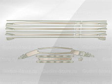 Комплект лекал для глянцевых вставок в передний бампер Cadillac Escalade (2021)