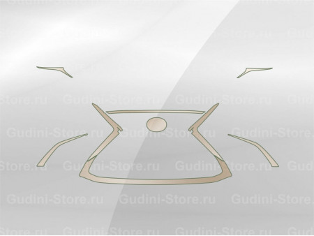 Комплект лекал для хромированных вставок в передний бампер и зеркала Lexus ES (2018)