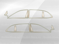 Комплект лекал на молдинги вокруг окон дверей с глянцевыми стойками Mercedes-Maybach S-class (2021) (223)