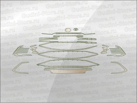 Комплект электронных лекал для решетки радиатора автомобиля Toyota Camry (2021)