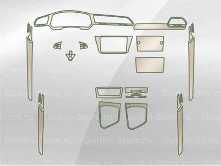 Комплект лекал для деталей интерьера Volkswagen Tiguan (2021)